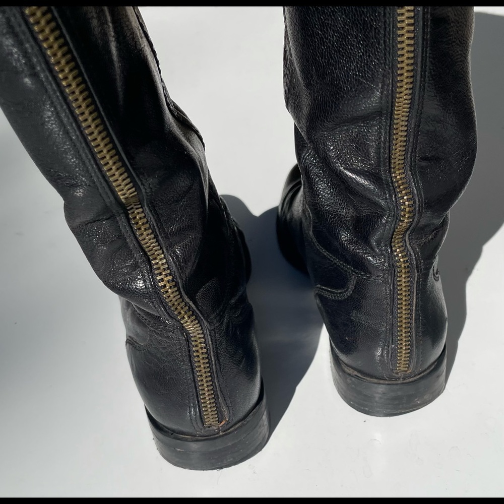 Black Nine West leather boots